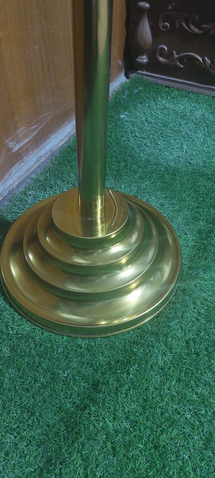 Golden Stainless Steel base indoor stand office flag pole