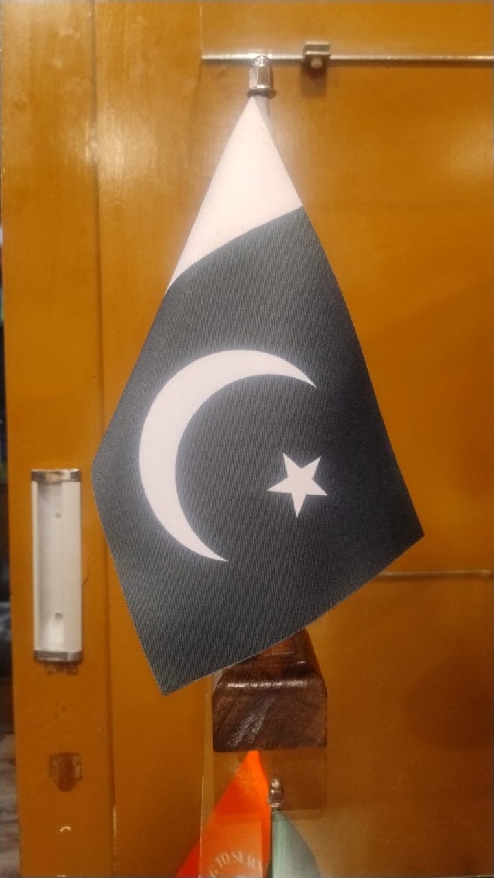 Table Flag Wooden base with Matte-Finish Flag